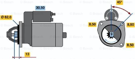 BOSCH 0 986 010 330 - Стартер avtokuzovplus.com.ua