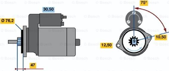 BOSCH 0 986 010 360 - Стартер avtokuzovplus.com.ua