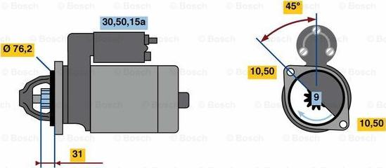 BOSCH 0 986 010 630 - Стартер autocars.com.ua