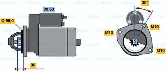 BOSCH 0 986 010 860 - Стартер autocars.com.ua