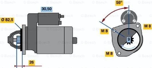 BOSCH 0 986 010 880 - Стартер avtokuzovplus.com.ua