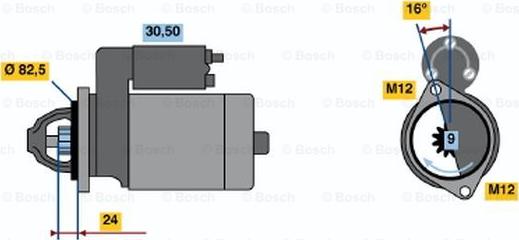 BOSCH 0 986 010 900 - Стартер autocars.com.ua