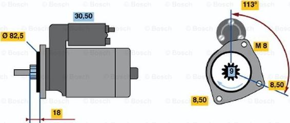 BOSCH 0 986 010 910 - Стартер autocars.com.ua