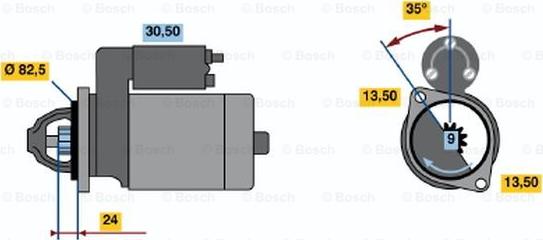 BOSCH 0 986 011 010 - Стартер autocars.com.ua