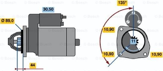 BOSCH 0 986 011 170 - Стартер autocars.com.ua