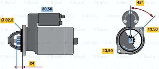 BOSCH 0 986 011 190 - Стартер autocars.com.ua