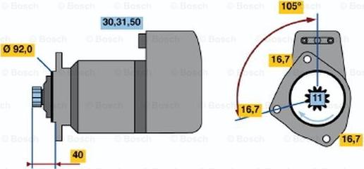 BOSCH 0 986 011 430 - Стартер autodnr.net