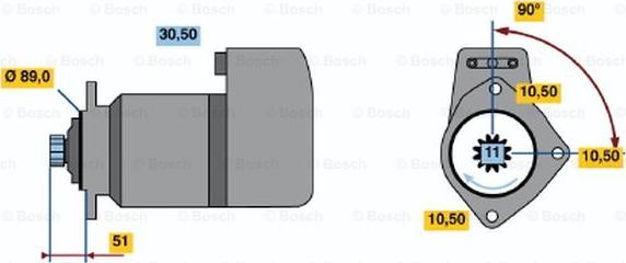 BOSCH 0 986 011 590 - Стартер autocars.com.ua