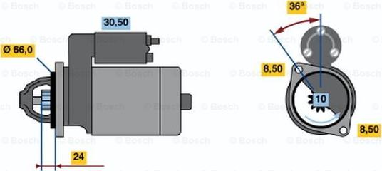 BOSCH 0 986 011 600 - Стартер avtokuzovplus.com.ua