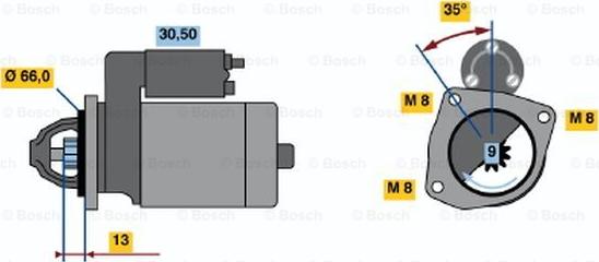 BOSCH 0 986 011 810 - Стартер autodnr.net