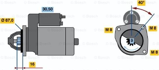 BOSCH 0 986 011 921 - Стартер autodnr.net