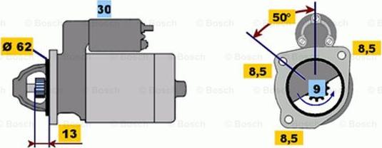 BOSCH 0 986 011 941 - Стартер avtokuzovplus.com.ua