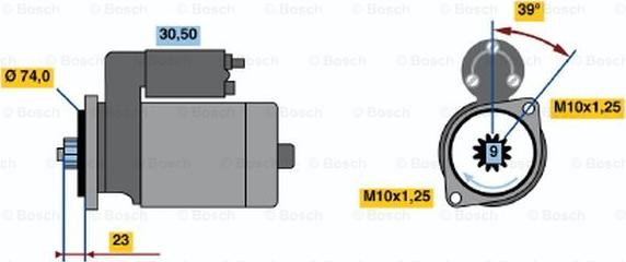 BOSCH 0 986 012 311 - Стартер autocars.com.ua