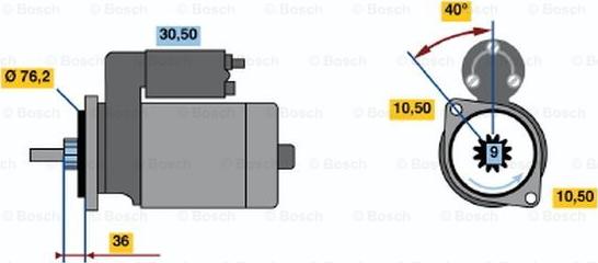 BOSCH 0 986 012 330 - Стартер autocars.com.ua