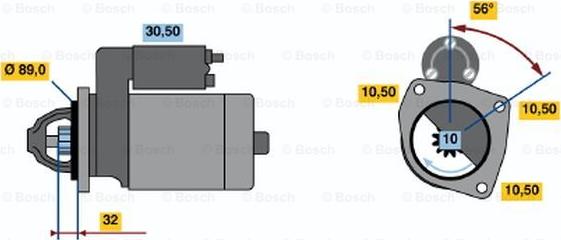 BOSCH 0 986 012 350 - Стартер avtokuzovplus.com.ua