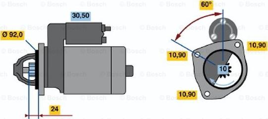 BOSCH 0 986 012 470 - Стартер autocars.com.ua