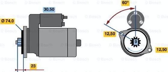 BOSCH 0 986 012 821 - Стартер autocars.com.ua