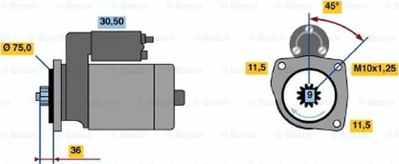 BOSCH 0 986 012 851 - Стартер avtokuzovplus.com.ua