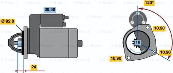 BOSCH 0 986 013 180 - Стартер autocars.com.ua