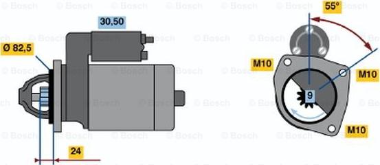 BOSCH 0 986 013 230 - Стартер avtokuzovplus.com.ua