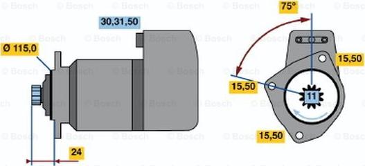 BOSCH 0 986 013 440 - Стартер autodnr.net