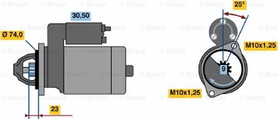 BOSCH 0 986 013 531 - Стартер avtokuzovplus.com.ua