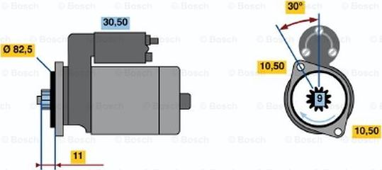 BOSCH 0 986 013 551 - Стартер avtokuzovplus.com.ua