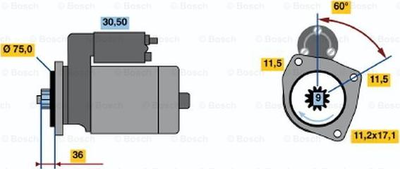 BOSCH 0 986 013 581 - Стартер avtokuzovplus.com.ua