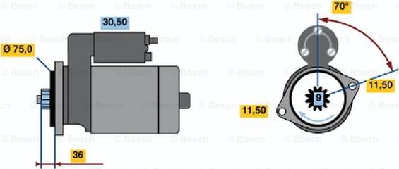 BOSCH 0 986 014 061 - Стартер autocars.com.ua