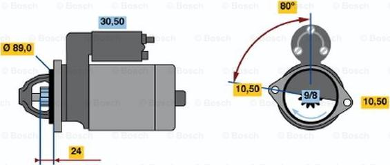 BOSCH 0 986 014 081 - Стартер autocars.com.ua