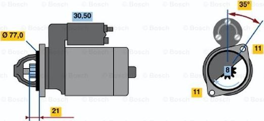 BOSCH 0 986 014 151 - Стартер avtokuzovplus.com.ua