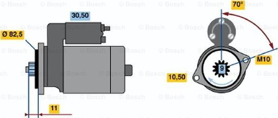 BOSCH 0 986 015 021 - Стартер autocars.com.ua