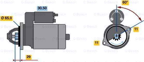 BOSCH 0 986 014 381 - Стартер autocars.com.ua