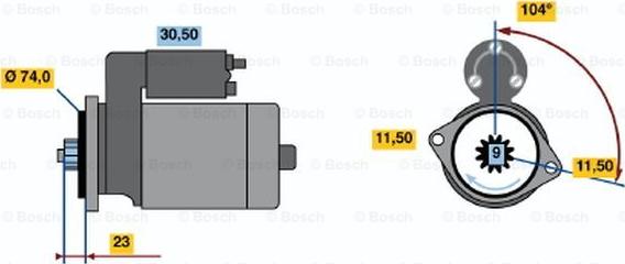 BOSCH 0 986 014 451 - Стартер avtokuzovplus.com.ua