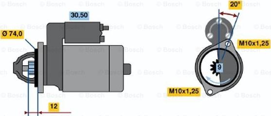 BOSCH 0 986 014 531 - Стартер autocars.com.ua