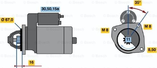 BOSCH 0 986 014 800 - Стартер autocars.com.ua