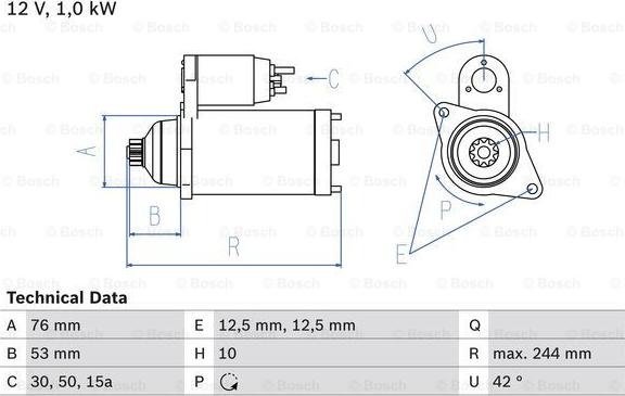 BOSCH 0 986 014 820 - Стартер avtokuzovplus.com.ua