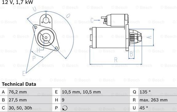 BOSCH 0 986 014 890 - Стартер autocars.com.ua