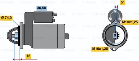 BOSCH 0 986 015 031 - Стартер autocars.com.ua