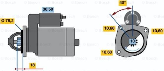 BOSCH 0 986 015 190 - Стартер autocars.com.ua