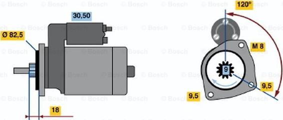 BOSCH 0 986 015 320 - Стартер autocars.com.ua