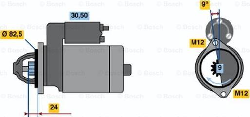 BOSCH 0 986 015 540 - Стартер autocars.com.ua