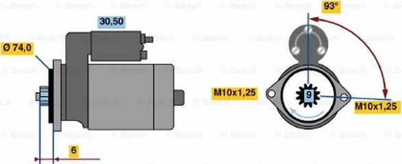 BOSCH 0 986 015 761 - Стартер autocars.com.ua