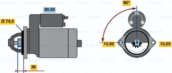 BOSCH 0 986 015 781 - Стартер avtokuzovplus.com.ua