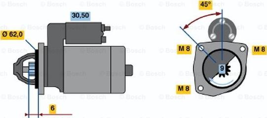 BOSCH 0 986 016 130 - Стартер autocars.com.ua