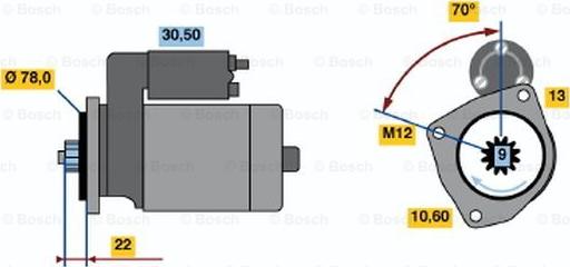 BOSCH 0 986 016 161 - Стартер autocars.com.ua