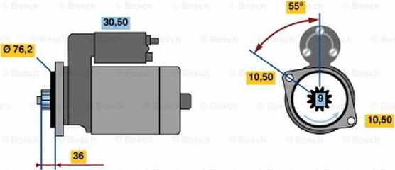 BOSCH 0 986 016 370 - Стартер autocars.com.ua