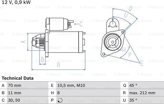 BOSCH 0 986 016 730 - Стартер autocars.com.ua