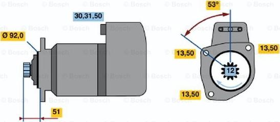 BOSCH 0 986 017 050 - Стартер autocars.com.ua