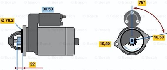 BOSCH 0 986 017 330 - Стартер autocars.com.ua